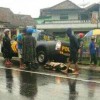 Lokasi kejadian tewasnya pelajar akibat tersambar mobil elf.